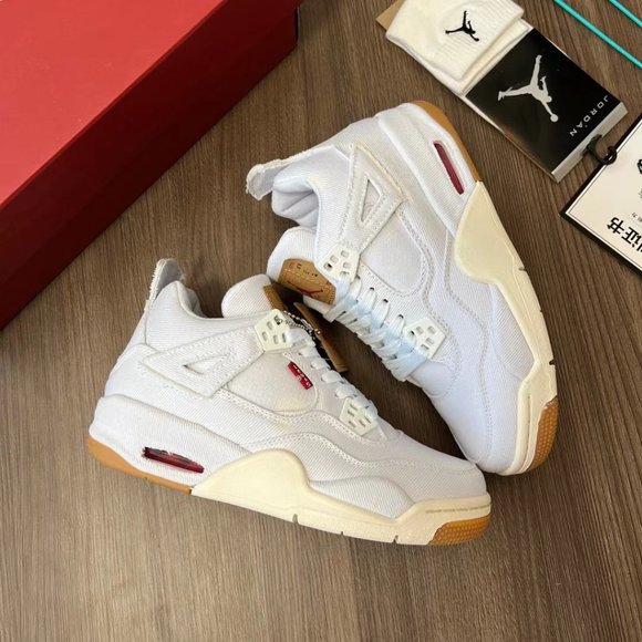Air jordan 4retro levis white main image 9
